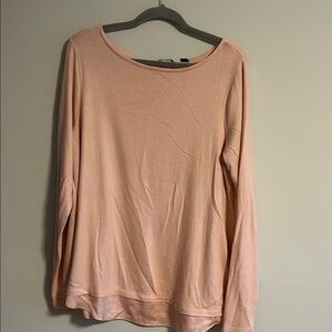 Lands’ End Blush Colored Top with Lined Open Back